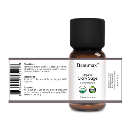 Clary Sage Organic Essential Oil (Salvia Sclarea) 10ml