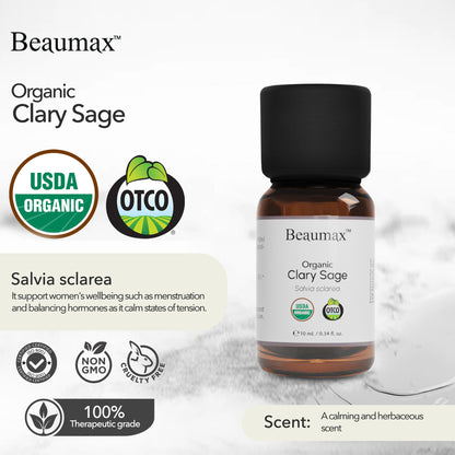 Clary Sage Organic Essential Oil (Salvia Sclarea) 10ml