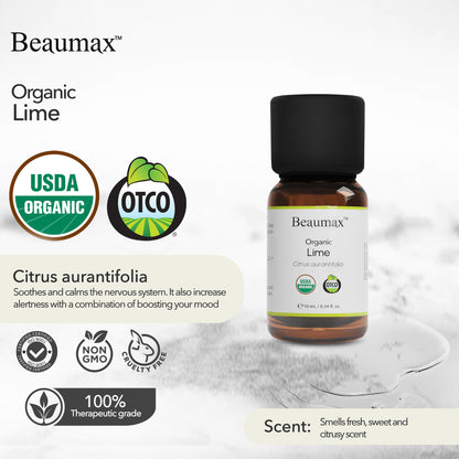 Lime Organic Essential Oil (Citrus Aurantifolia) 10ml