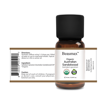 Huile essentielle biologique de bois de santal australien (Album Santalum) 10 ml